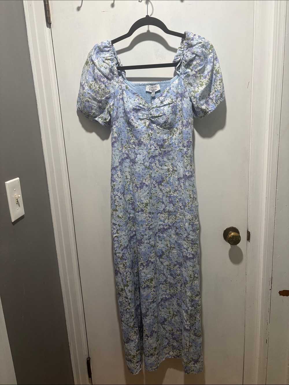 NWT New & OTHER STORIES floral midi dress puff sleeve size 8
